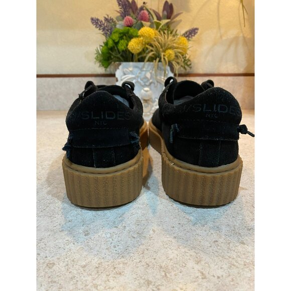 J/Slides Suede Platform Sneaker Black Size 7 - Picture 9 of 11